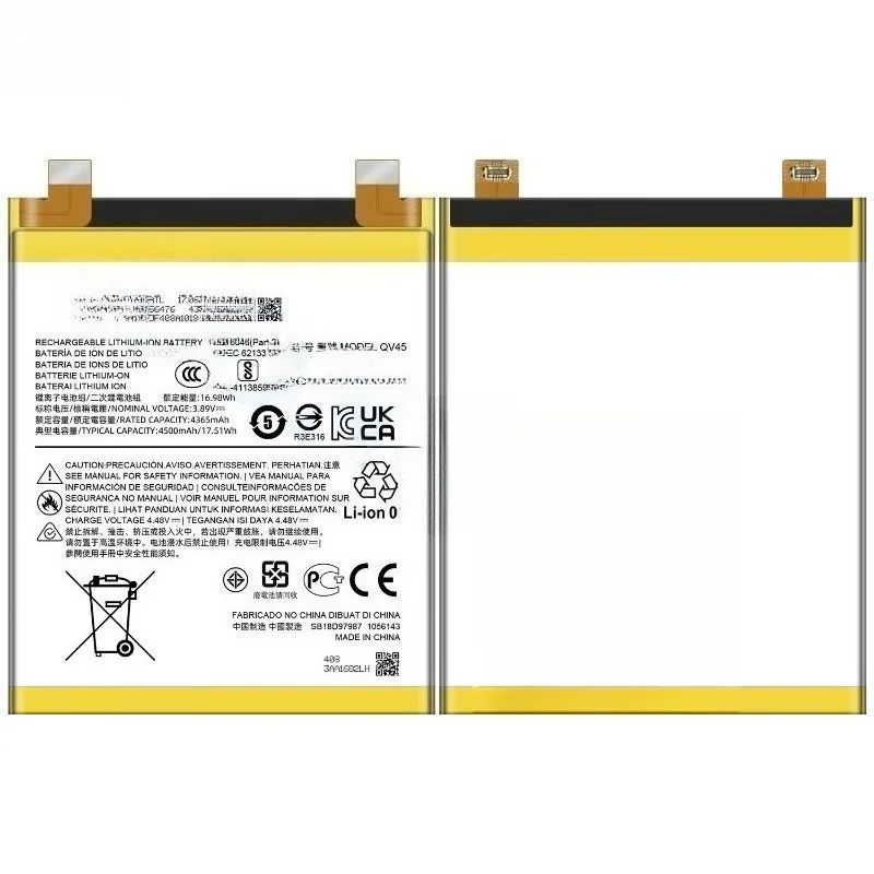 Suitable for Motorola Edge X50 Ultra/XT2401-2 battery QV45 mobile phone battery, new large capacity, free tool 3.89V 4500mAh