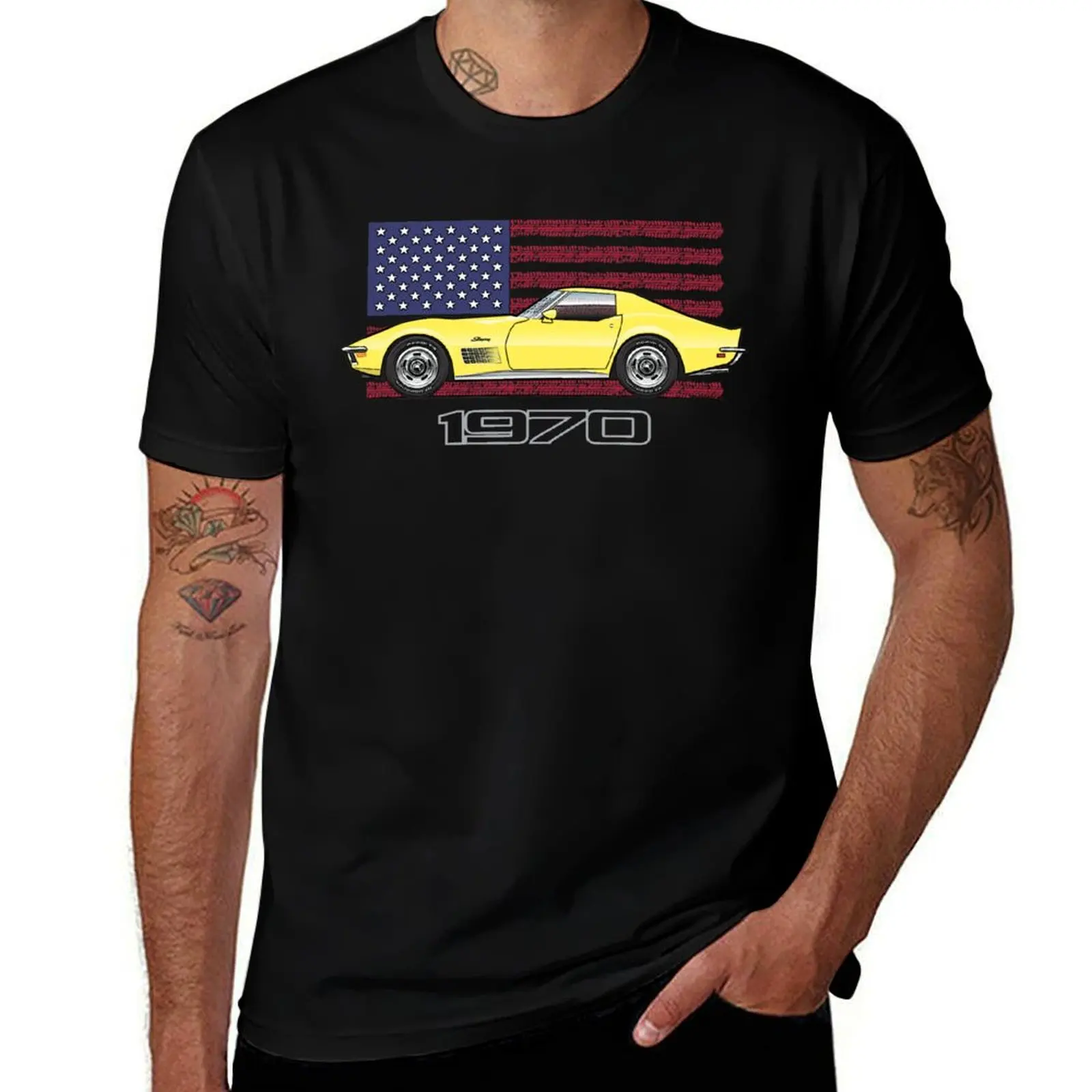 

man shirts Yellow cotton shirt t shirts T-Shirt t t funny 1970 T-Shirt for essential designer