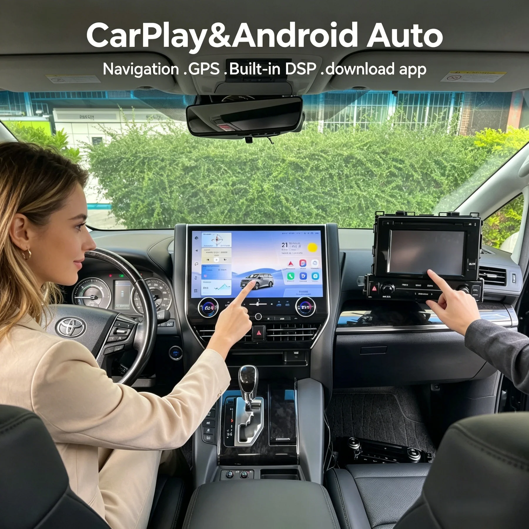 For Toyota Alphard Vellfire 30 Series A30 2015-2023 16.8 inch Android Upgraded Alphard 40 Series A40 CarPlay GPS Navi Multimedia