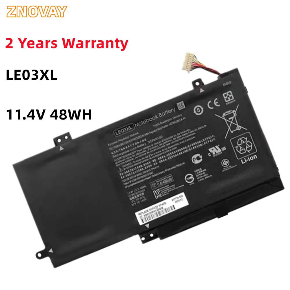 

ZNOVAY 48WH LE03XL LE03 Battery For HP ENVY X360 M6-W102DX W102DX 796356-005 HSTNN-YB5Q HSTNN-UB60 HSTNN-UB6O HSTNN-YB5Q /PB6M