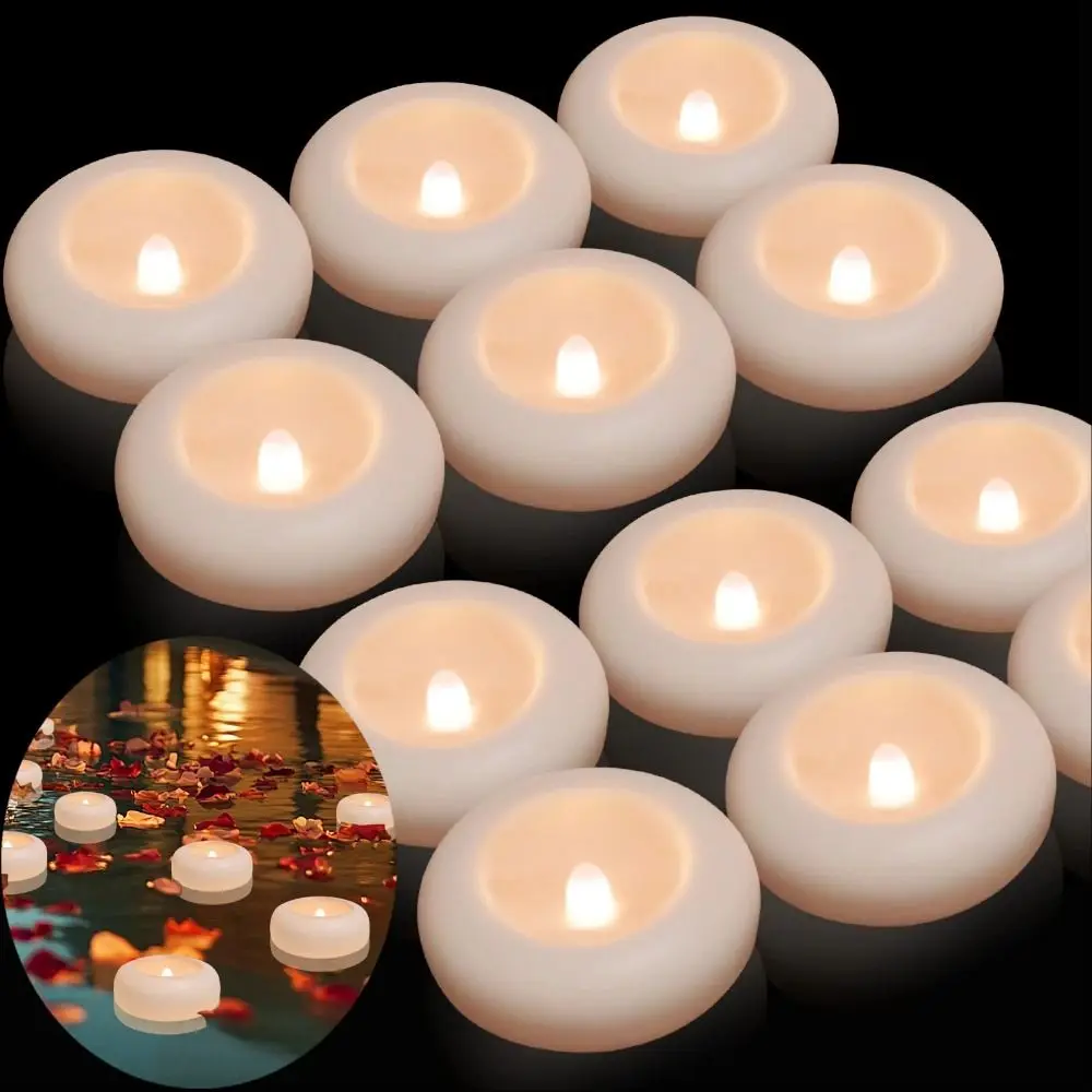 Waterproof Performance Flameless LED Floating Candle Lights Water Activated Design Water Activated Sensor Candle Lights