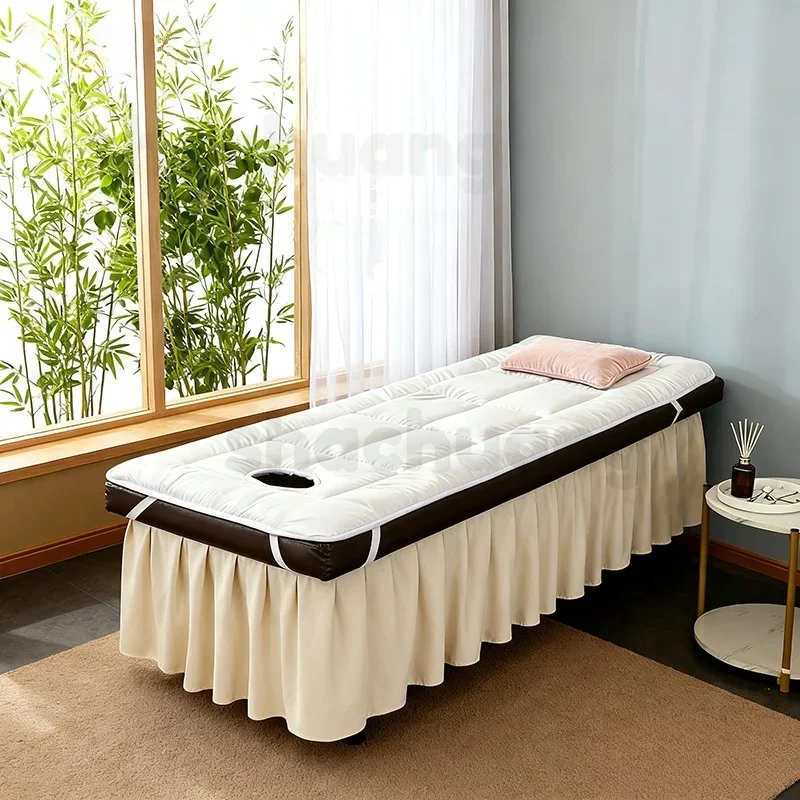 Verdickte Schönheitssalon-Matratze, rutschfeste Massagetischunterlage mit Gesichtsloch, wasserdichte Abdeckung in Krankenhausqualität für den professionellen SPA-Nutz – Detail 5