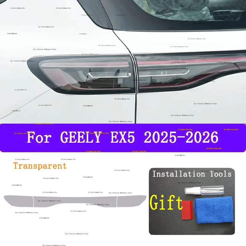 

For GEELY EX5 2025-2026 Car Exterior Headlight Anti-scratch Front Lamp Tint TPU Protective Film Cover Repair Accessories