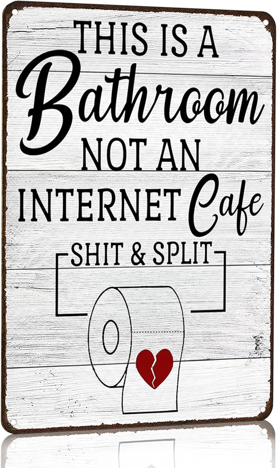 Funny Sarcastic Bathroom Toilet Decor Sign This Is A Bathroom Not An Internet Cafe Quotes Wall Art Vintage Tin Sign es (3192)