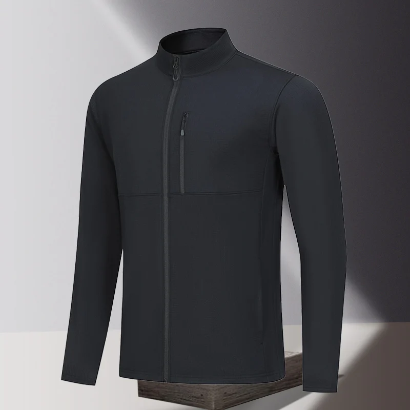 

Men's Casual Long-Sleeve T-Shirt Fashionable Fit Trendy Sports Jacket Simple Versatile Quick-Dry Breathable Running Top