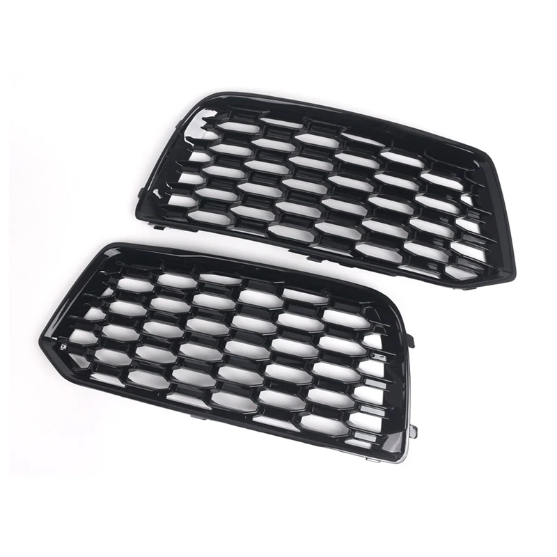 1 Pair Car Front Bumper Lower Grille Grill Fog Lamp Frame Bezel Insert 80A807679D 80A807680D For  Q5 2018-2020