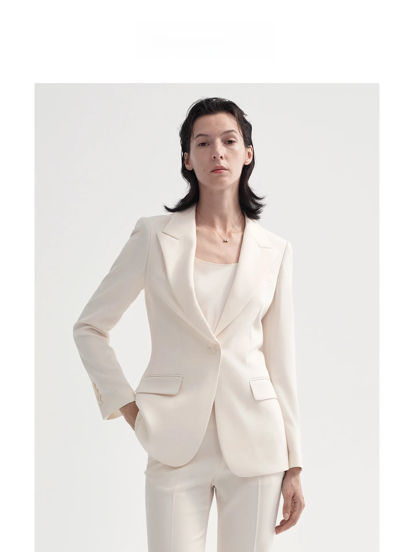 

LeLenth Роскошный женский костюм на заказ с роговыми пуговицами, модный осенний комплект с длинной талией и брюками