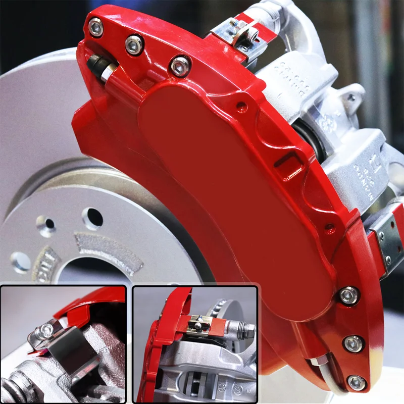 Brake Caliper Covers for Mercedes-Benz C Class, CLA, GLA, GLE Aluminum Alloy Custom Logo (4 pieces) - Image 4