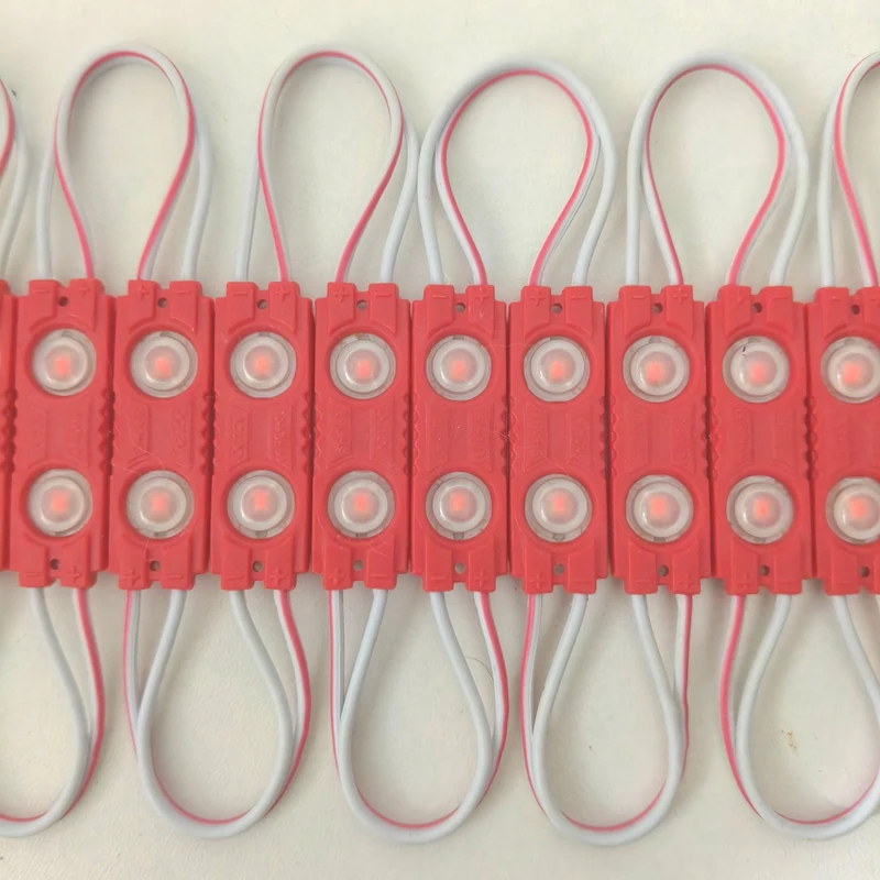 20PCS LED module 12v 3led 1.2w smd2835 led module injection len cool white red lightbox Advertising Channel Letter Building