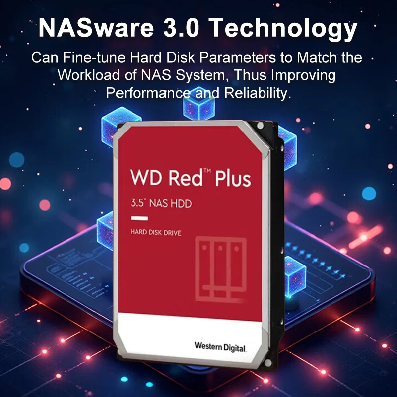 Unidad de disco duro NAS rojo Original WD Digital occidental 3,5 "4TB 8TB disco duro interno 5400RPM SATA 6 Gb/s 64MB caché para escritorio