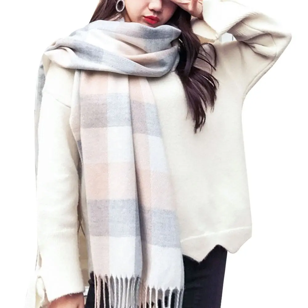 

Fashion Warm Winter Scarf Woolen Soft Neck Scarf Thicken Neck Warmer Women Men