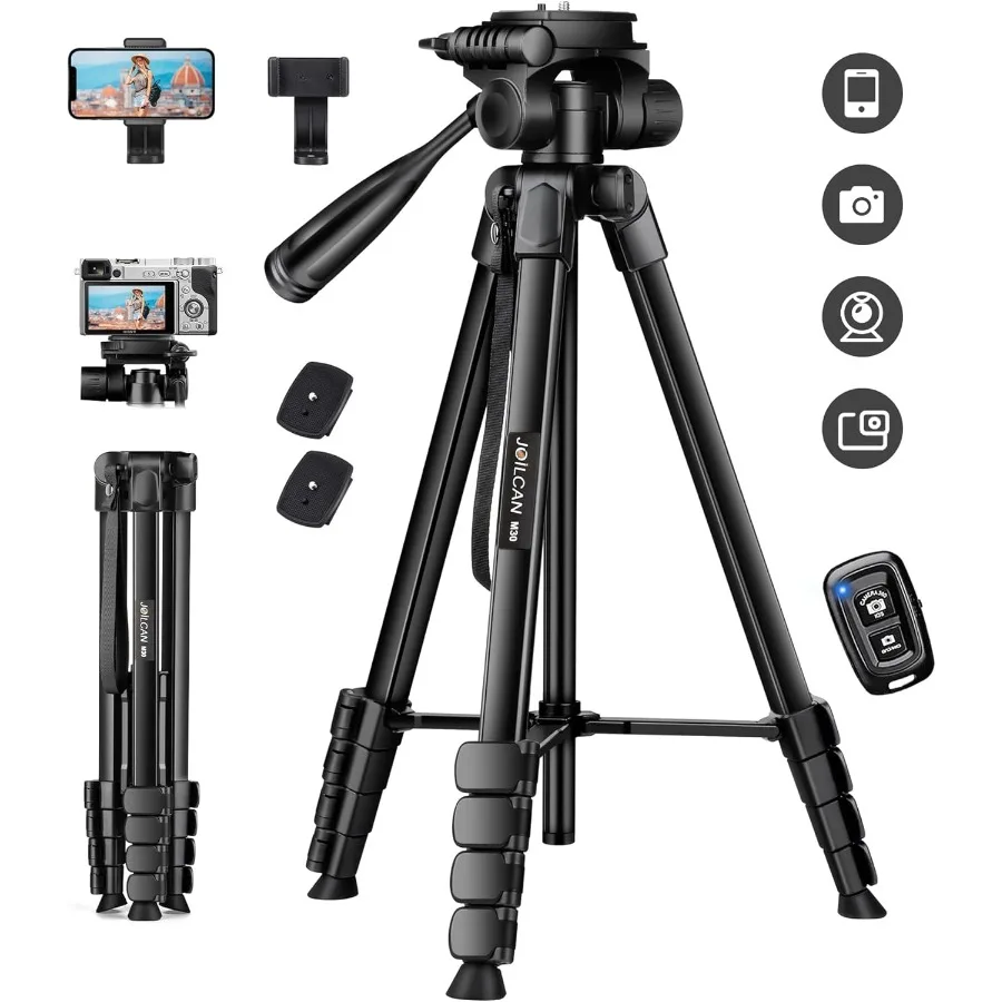 

Phone Tripod 68 Tripod for Phone Stand Video Recording Photos Travel Floor Tripods Compatible with iPhone Canon Nikon DSLR Cell