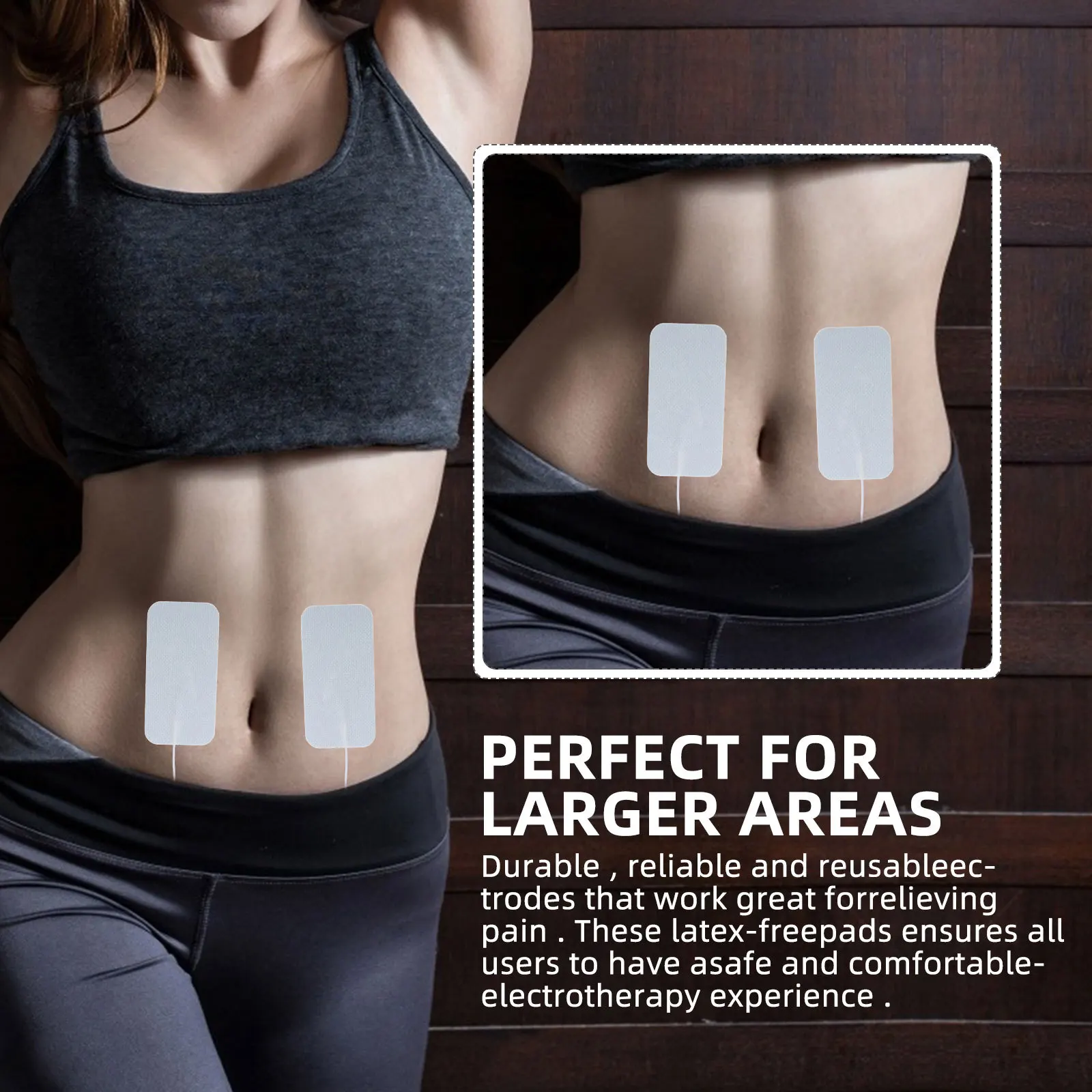 

4pcs Self-Adhesive Gel Replacement Pads For Electrotherapy Massager Pain Relief Non-Woven Fabric Latex- Health