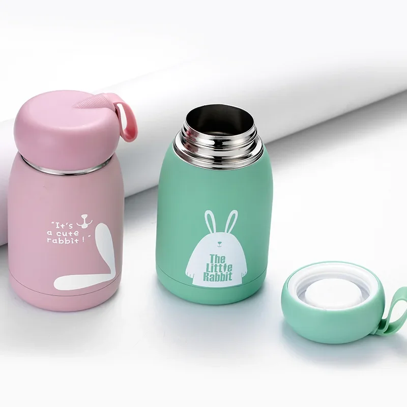 Mini 320ml Cute Thermos Bottle Portable Thermal Mug Stainless Steel Insulation Cup Vacuum Flasks Water Bottle for Girls Kid