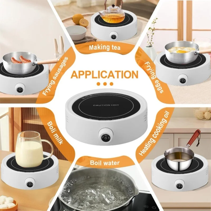 800W Electric Ceramic Stove Multifunctional Hot Plate for Boiling Water Making Tea Coffee Portable Countertop Cooker - view 5