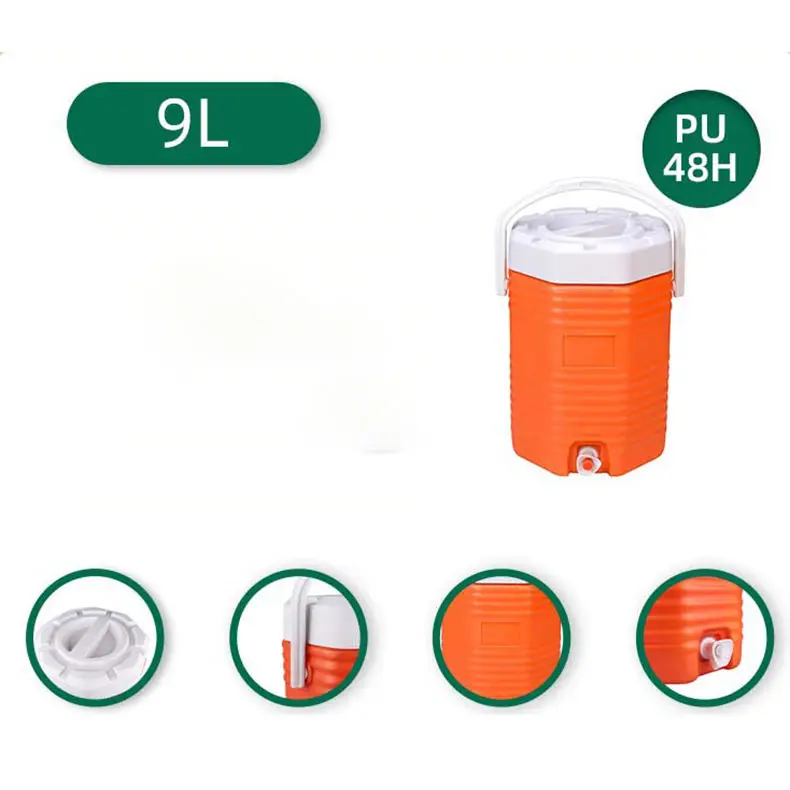Modern insulated portable cooler with water outlet, waterproof design, suitable for storing beer and wine