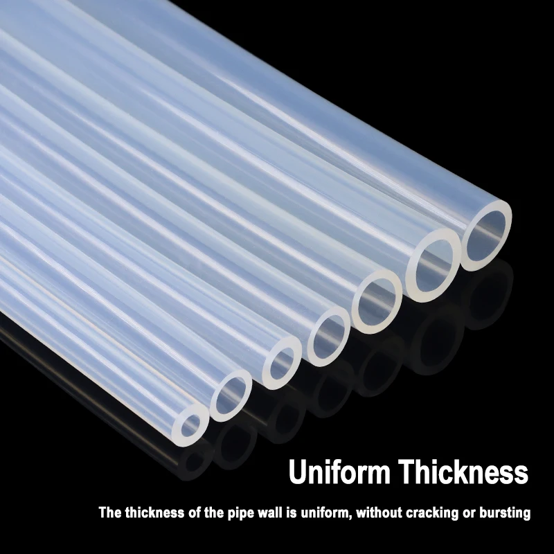 1/5M Peristaltic Pump Tube ID 0.8 1 1.6 2 2.4 3.2 4.8 6.4 7.9 9.6 mm Soft Silicone Hose Flexible Food Grade Nontoxic Transparent
