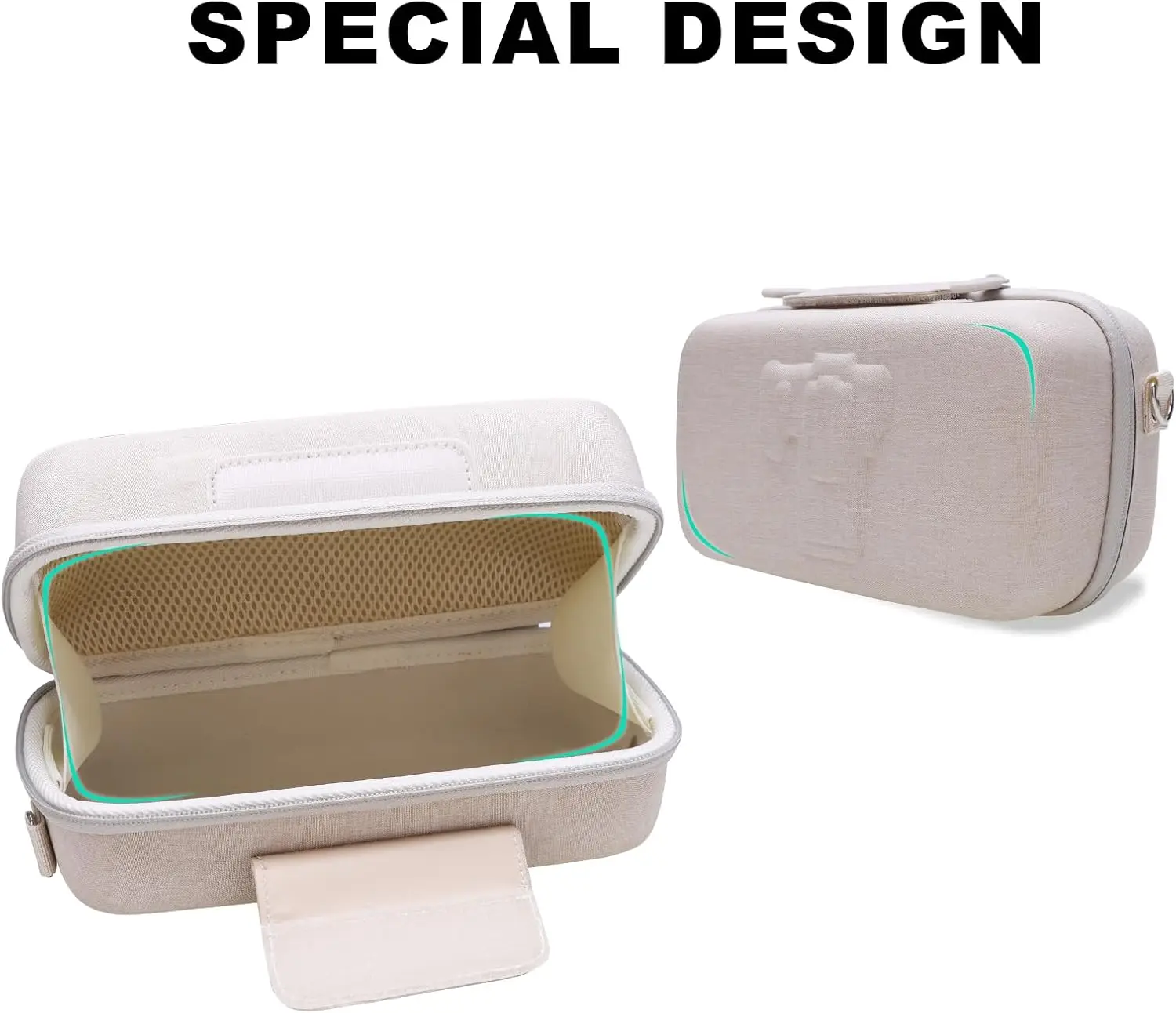 حافظة كاميرا Canon EOS Rebel T7، R100، R50، R6 Mark II، 5D Mark IV، R7 مع حزام كتف، بيج #6