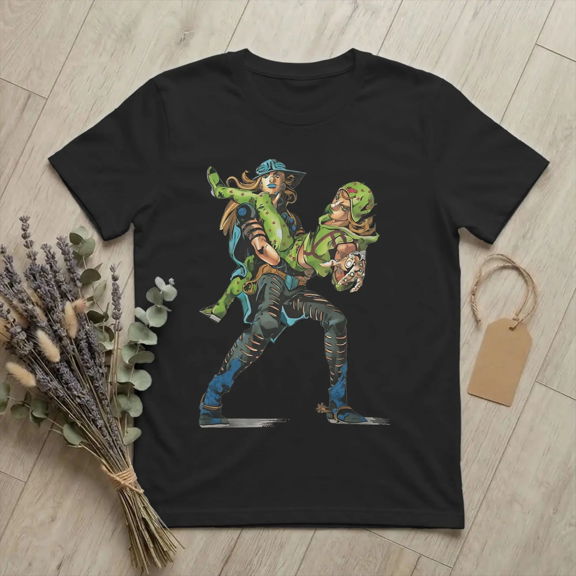 Gyro Zeppeli T-Shirts for Men Women Joestar Family Bizarre Adventure Anime Funny 100% Cotton Tee Shirt Crew Neck T Shirts Summer