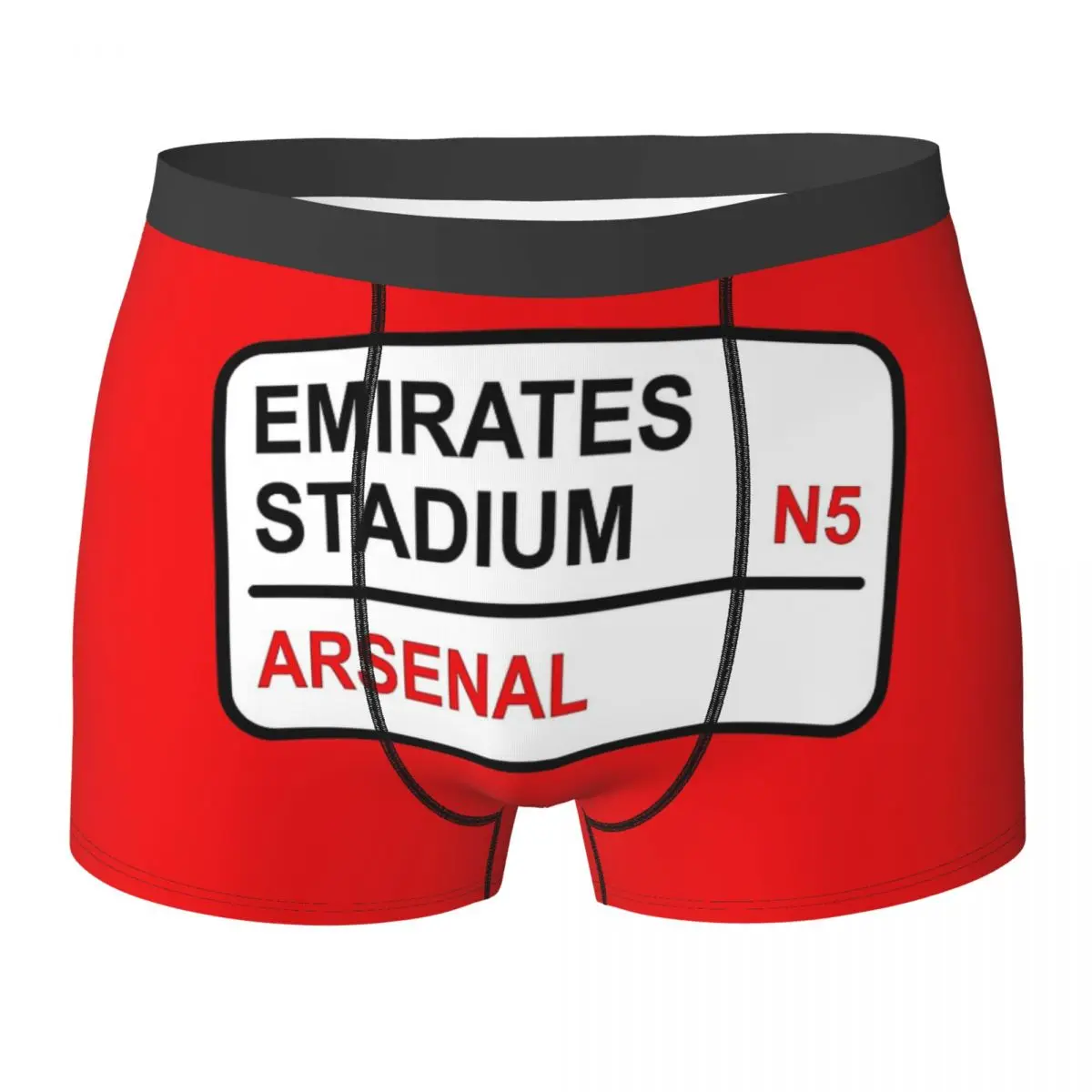 Boxer Underpants Shorts Emirates Stadium Football Sign Panties Men Ventilate Underwear for Homme Man Boyfriend Gifts