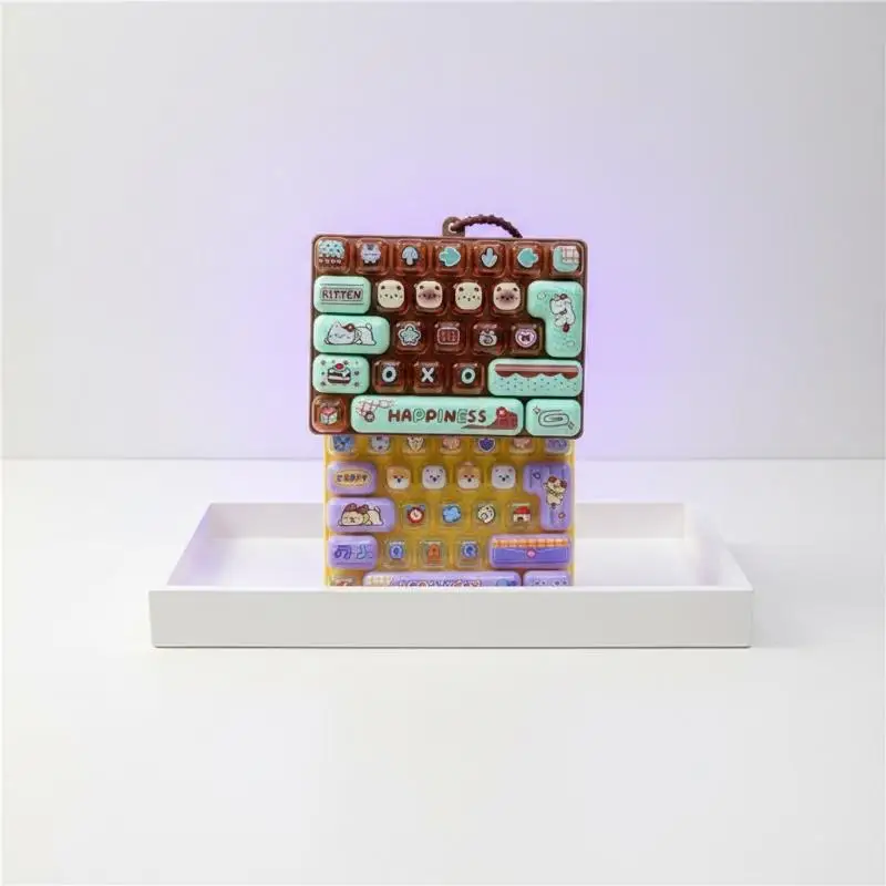 Cute Decompression Toy 26 Key Soft Fidget Button Toy Silicone Bag Hanging Ornament for Kids Teens Stress Relief