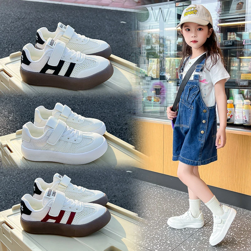 

2026 New Simple Kids Sneakers for Girls Patchwork Non-slip Boys Causal School Running Sneakers Non-slip Children Tennis Shoes