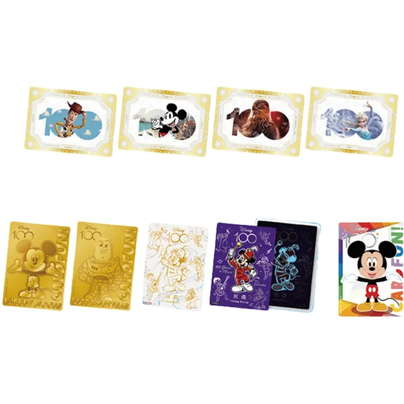 การ์ดความสนุกของดิสนีย์การ์ด100th วันครบรอบปีที่สนุกสนานของสะสมการ์ด Mickey friend Times Disney อะนิเมะตัวละครอุปกรณ์ต่อพ่วง