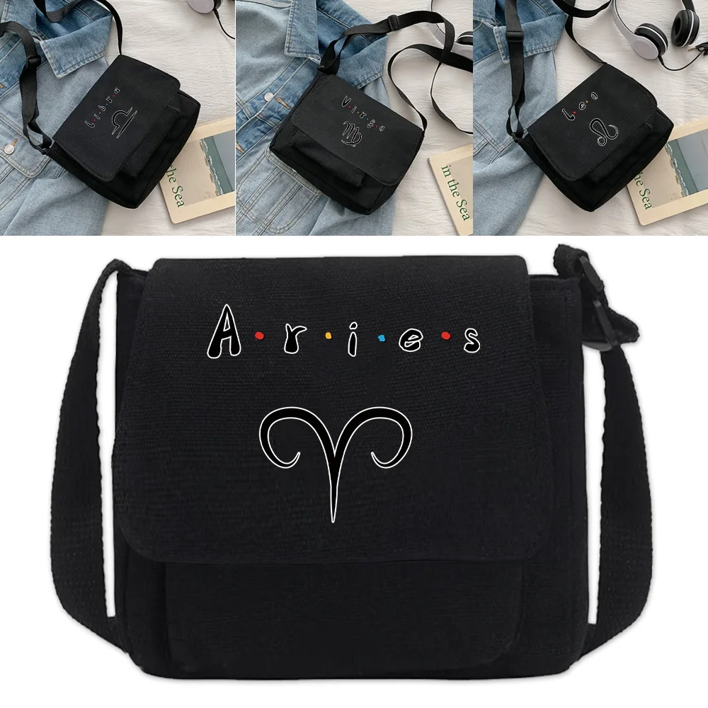 Bags for Women Trend 2024 Wild Postman Case Women Messenger Bags Organizer Constellation Print Handbag Woman  Canvas Tote Bag