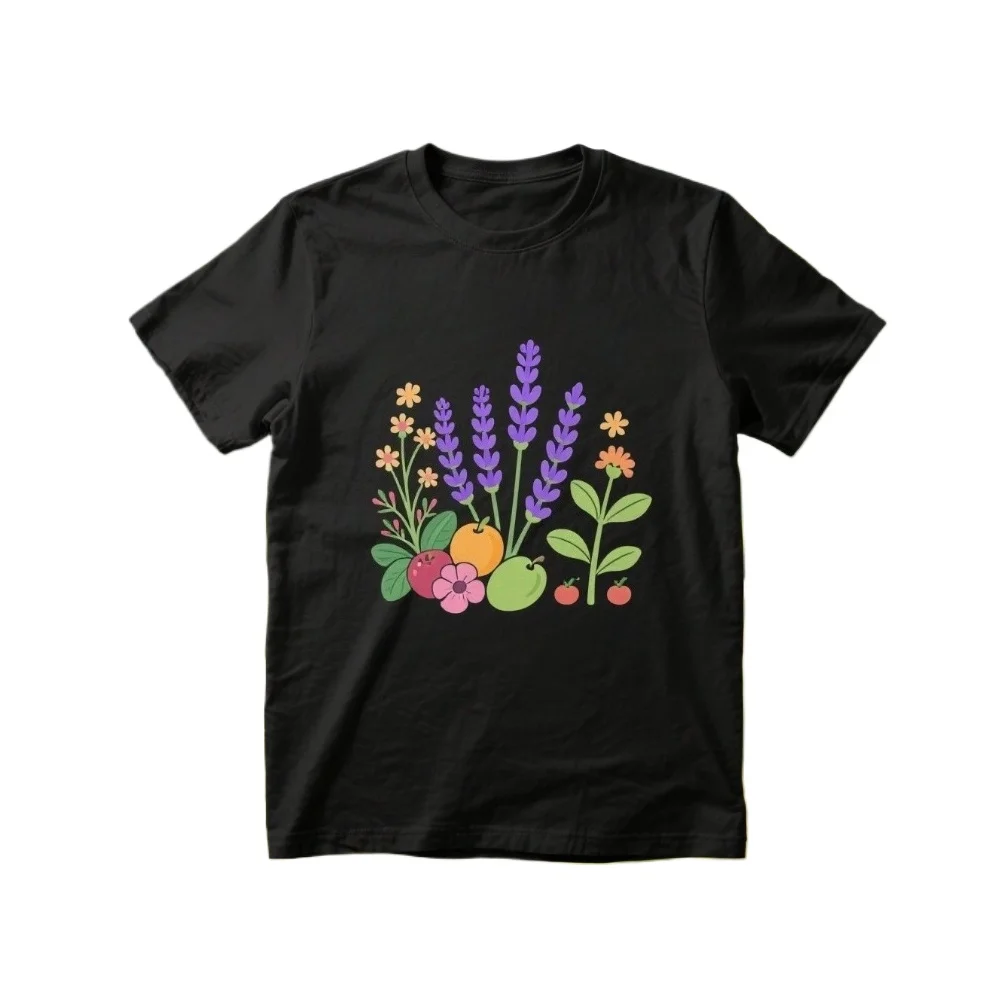 

Lavender Bloom Fruit Flower Grow T-Shirt Botanical Garden Plant Print Art Summer Cotton Short Sleeve O-Neck Unisex T Shirt S-3XL
