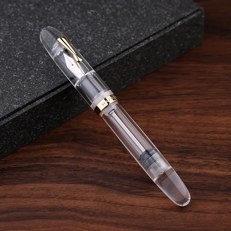 MAJOHN C4 Transparent Fountain Pen Leak Proof Large Capacity Ink Pen Luxury office Student Stationery Accessories Write Smooth