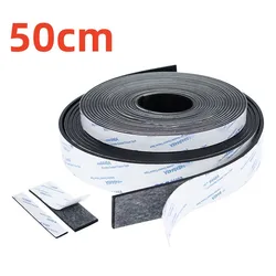 50cm Black Silicone Rubber Strip Self Adhesive Furniture Anti-skid Shock Absorption High Temperature Resistan Sealing Strip