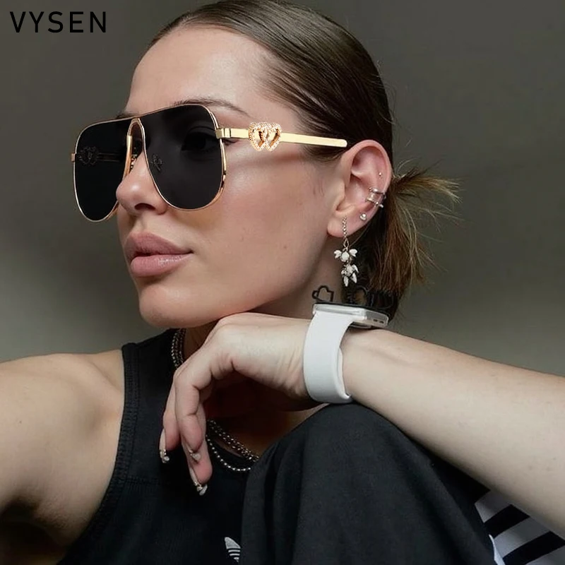 

Oversized Pilot Sunglasses Women 2025 Luxury Vintage Metal Frame Sun Glasses Driving Steampunk Shades For Ladies Eyewear UV400