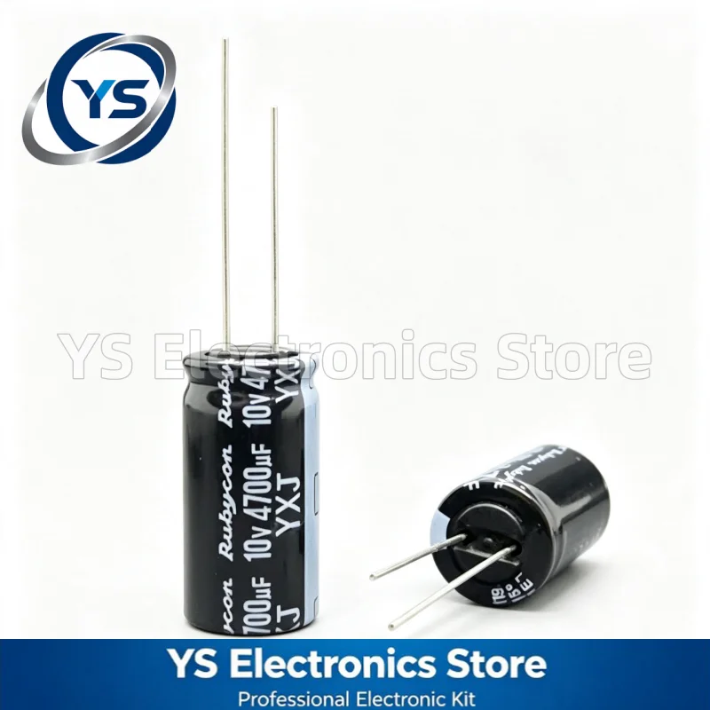 Rubycon YXJ Series 10V4700UF 12.5x25mm 10YXJ4700M12.5X25 10V 4700UF 4700UF10V Electrolytic Capacitor Brand New Genuine 20%