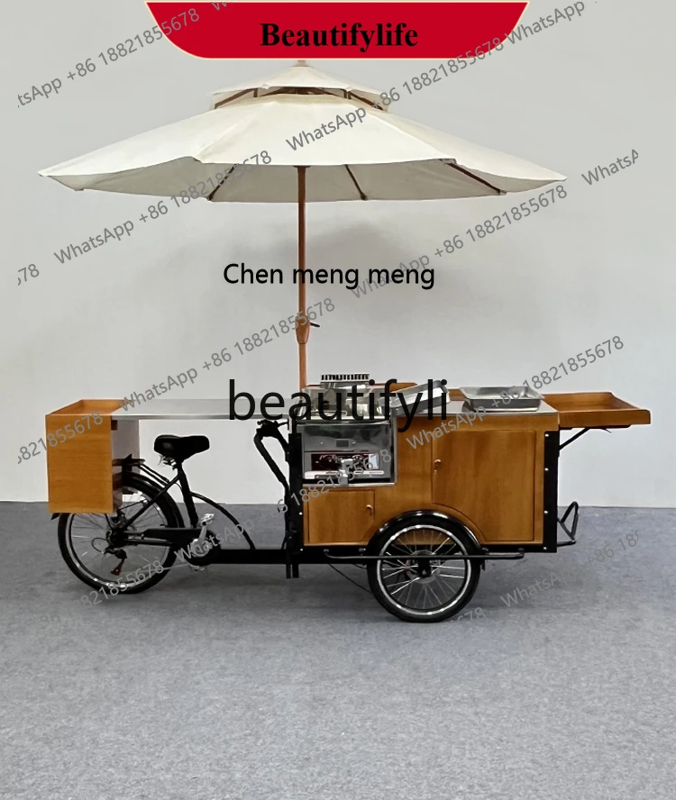 

Fried stove car Night market stall Fried food Snack car Mobile multi-functional dining car Takeaway reverse ride three wheels