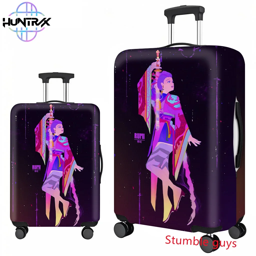 

Anime Demon Hunters Kpop Luggage Cover Fits 18-32 Inch Suitcases Soft Travel Sleeve