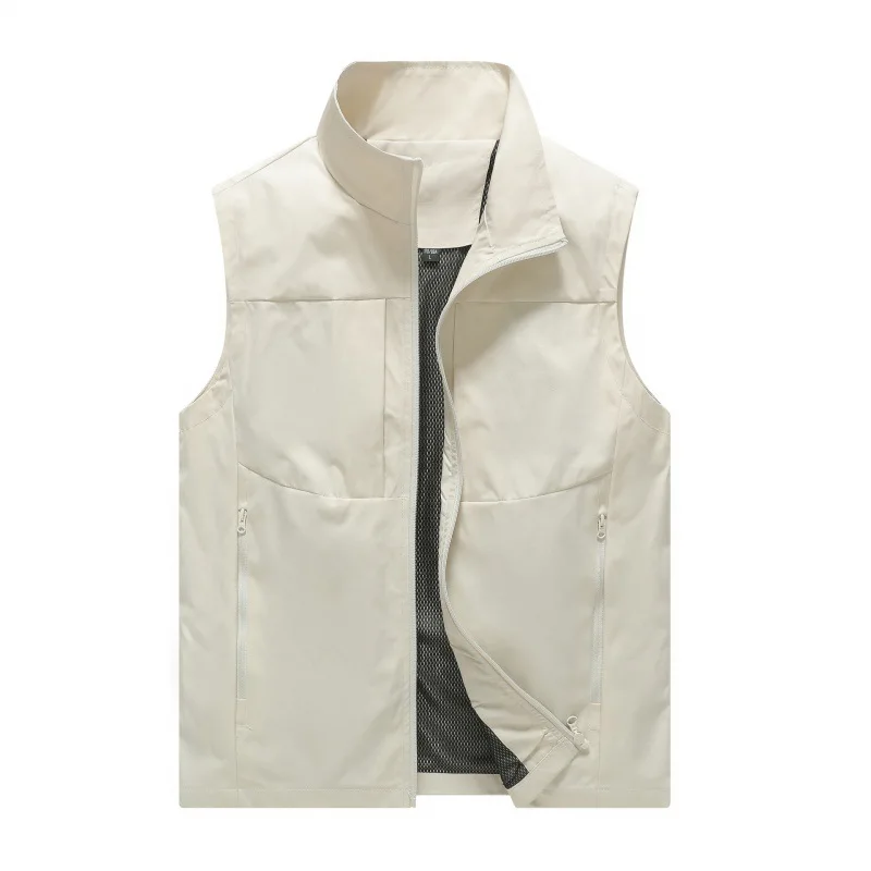 

New Multi-pocket Outdoor Tooling Breathable Vest Men's Four-season Outdoor Photography Fishing Stand-up Collar Vest Jacket