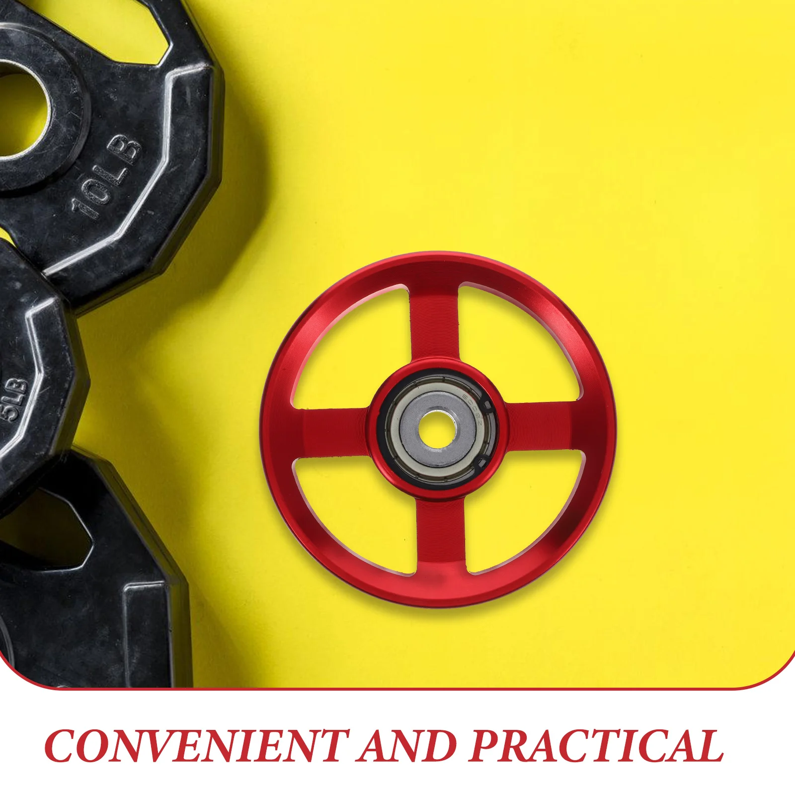 Pulley Wheel Exercise Equipment Stainless Steel Pulling Down Aluminum Alloy Fitness Home Accessories for Gym image 3