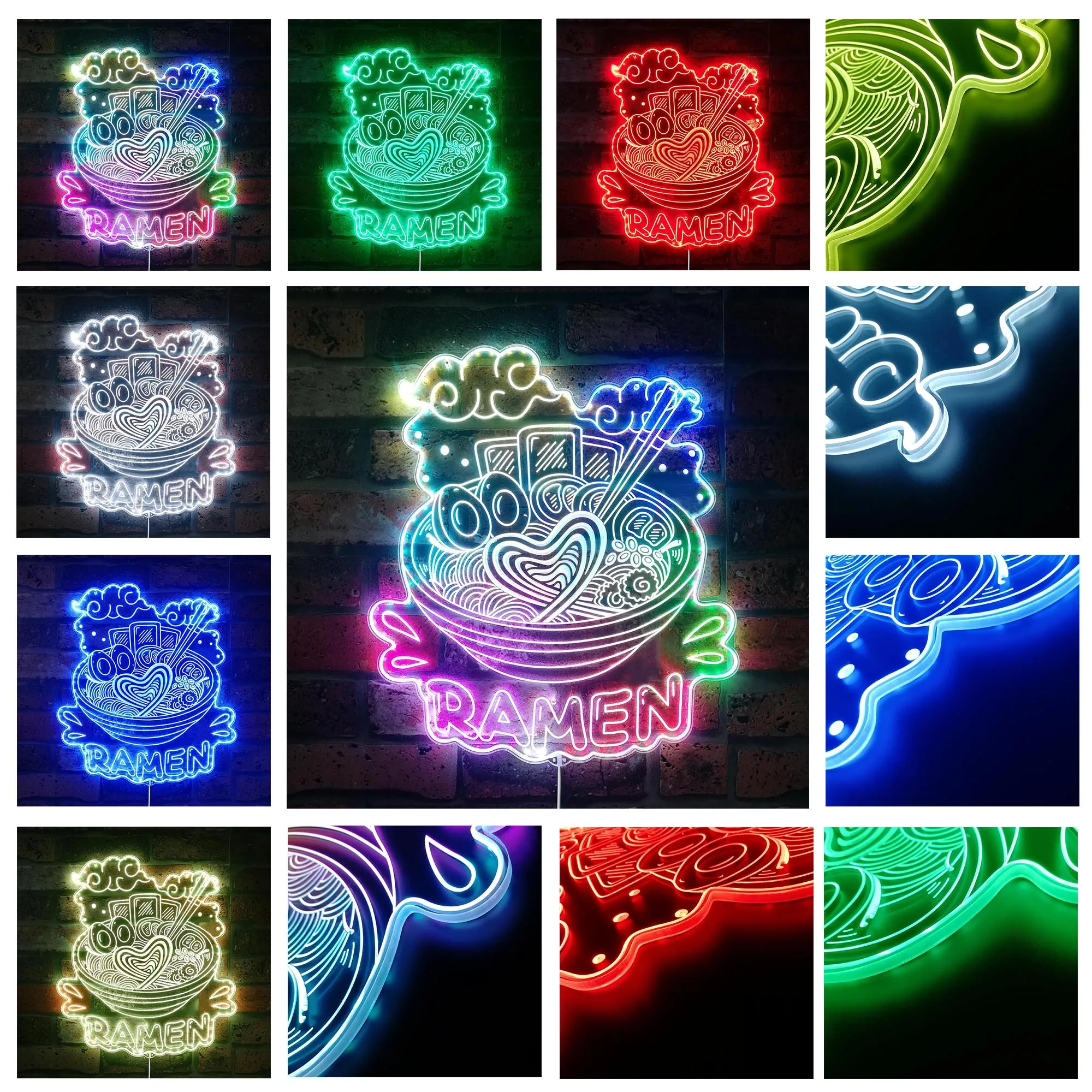 Ramen Shop Open Cup with Cloud Glam Led Neon Sign st06-fnd-i0038-c