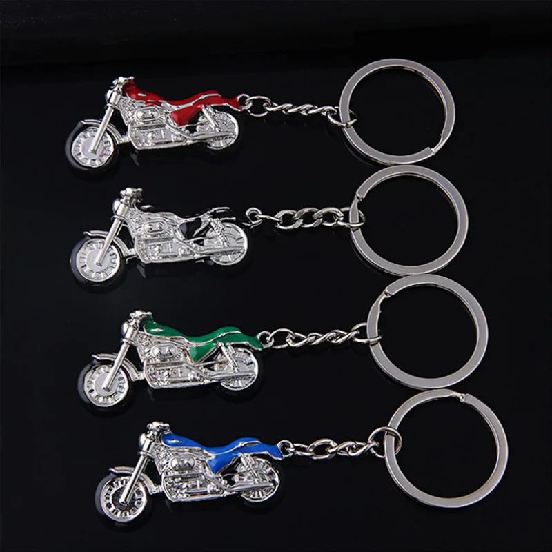 Shiny New Mountain Motorcycle Keychain 3D Cool Motorbike Helmet Keyring Car Key Pendant Bag Charm Accessories Key Chain For Man