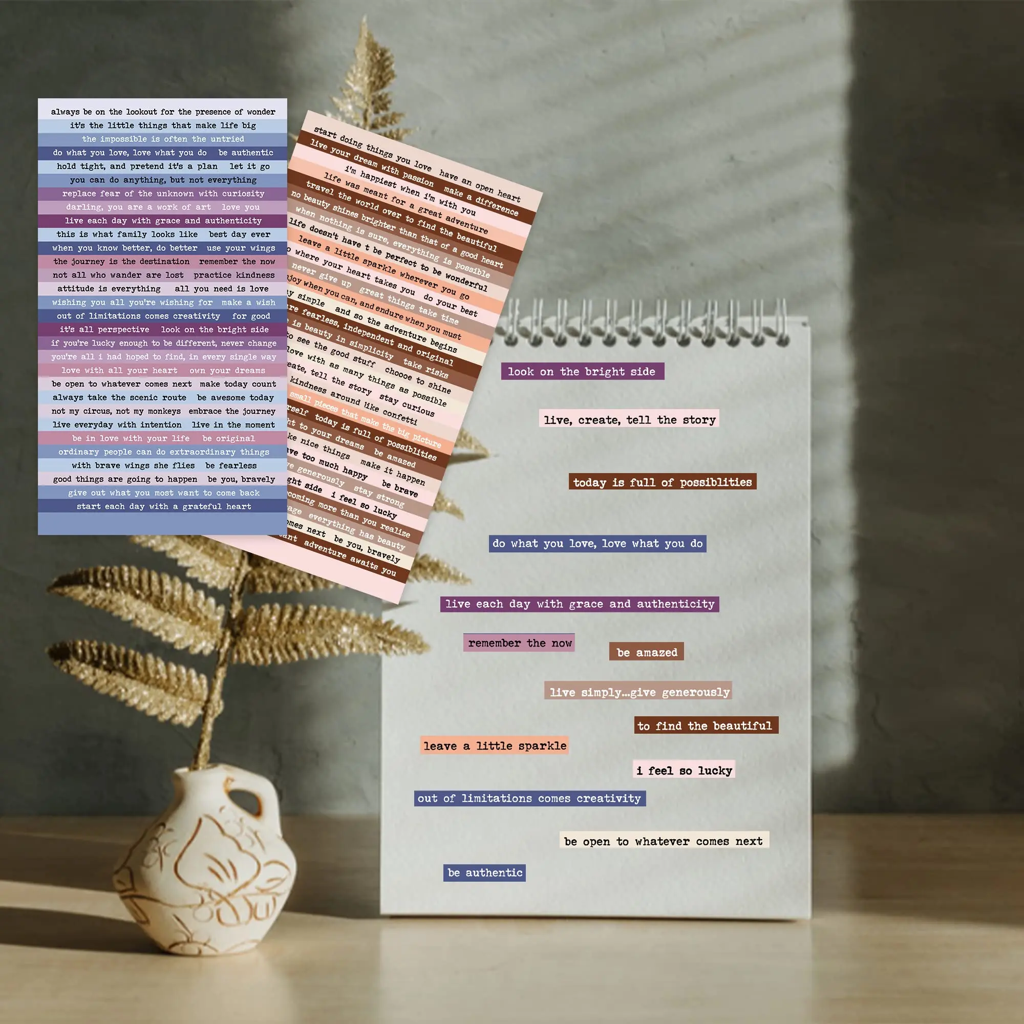 8pcs Vintage Quote Stickers for Journaling and Scrapbooking Inspirational Positive Quotes for DIY Art,Crafts Album Embellishment