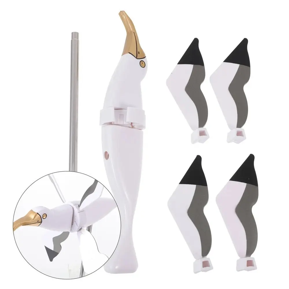 

Weatherproof Seagull Windmill Fade Resistant Decorative Bird Wind Spinners Stable Plastic Bird Shape Windmill Spinners