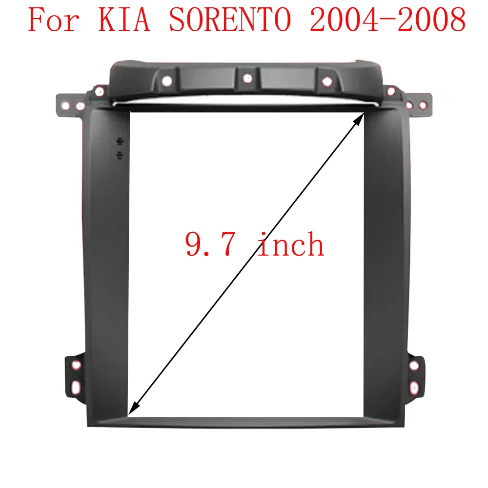 9.7 Inch 2 Din Car Radio Fascias For KIA SORENTO 2004-2008 Tesla Style Multimedia Frame Video Player Navigation DVD Panel Trim