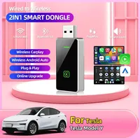 Car Play Car Adapter OEM Car Stereo 2in1 Wired Wireless WiFi With USB Plug And Play For iPhone Android Phone For Tesla Model Y