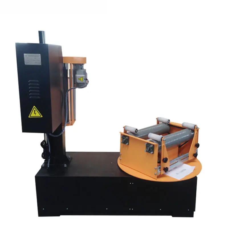

Small Former Cable Coil Paper Roll Wheel Tire Wrapping Machine Round Roll Stretch Film Wrapper Mini Pallet Reel Packing Machine