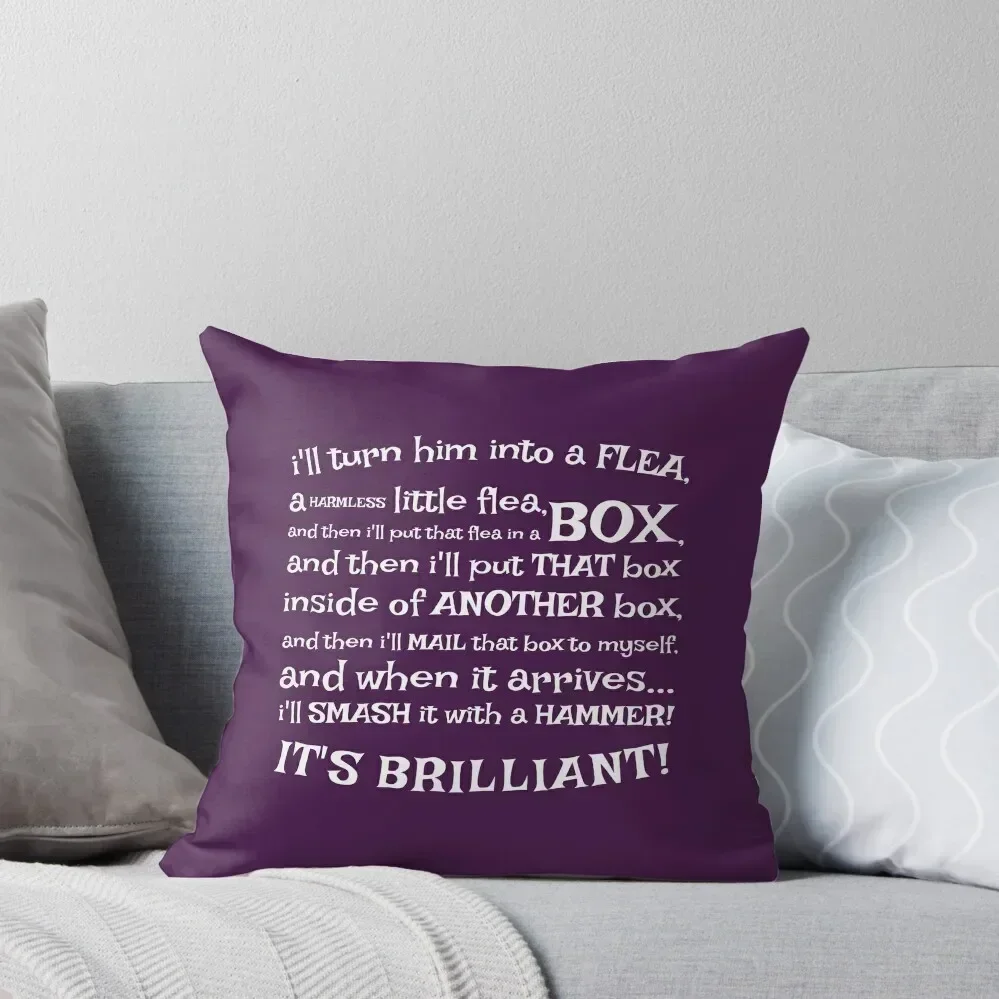 

I'll turn him into a flea Throw Pillow Decorative Sofa Cushion Room decorating items ornamental pillows for living room pillow