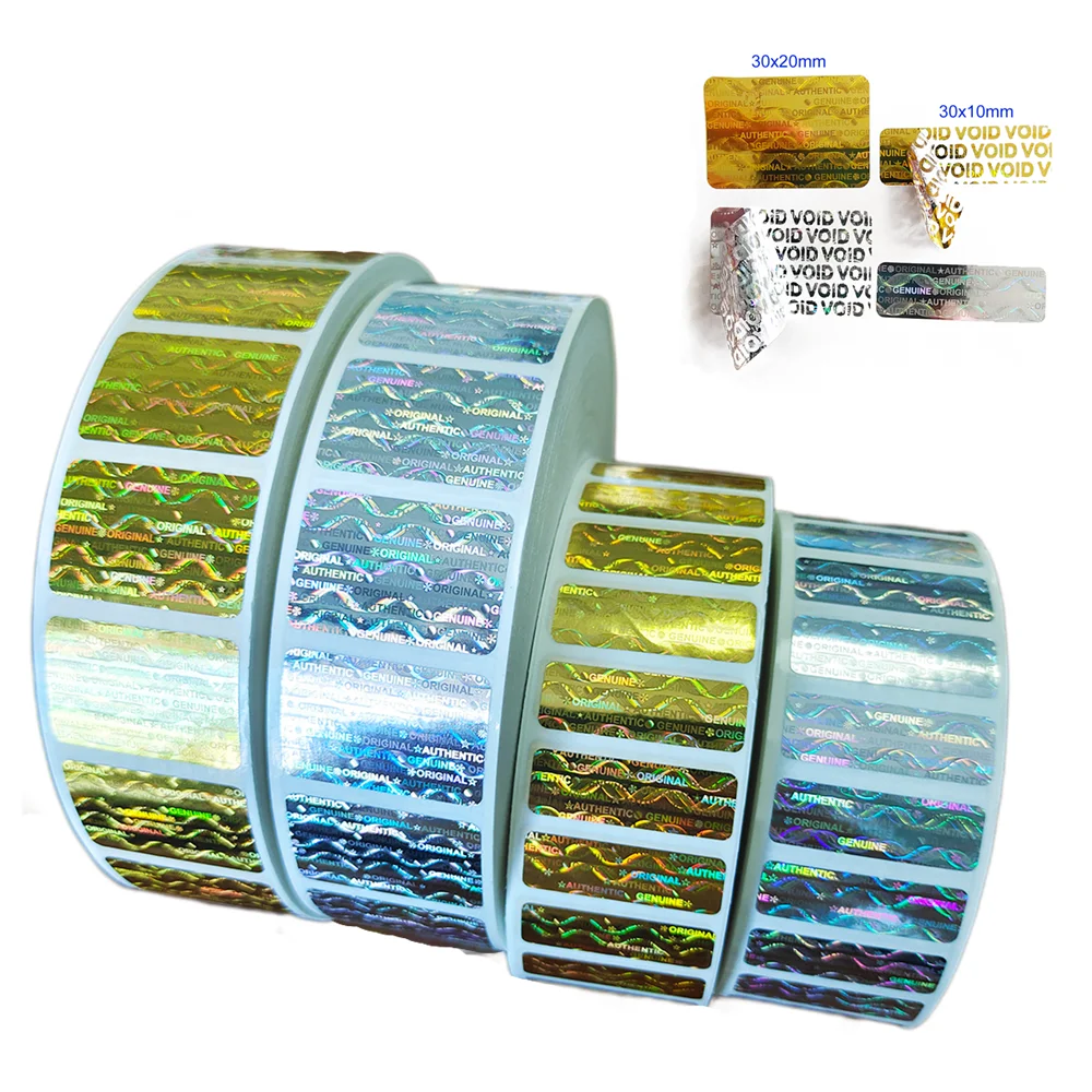 

5000pcs/roll Hologram Sticker Security Seal GENUINE AUTHENTIC ORIGINAL Label VOID Left If Tampered Removal Proof Anti-fake