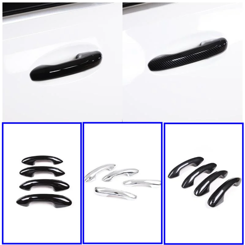 

ABS Glossy Black Exterior Car Door Grab Handle Cover Protect Shell For Mercedes Benz C Class W206 2022-2023 Modified Accessories