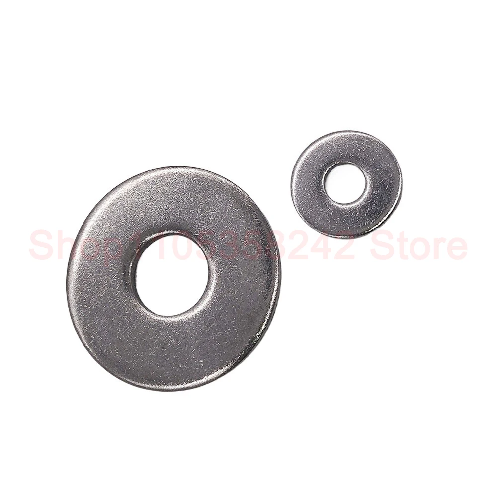 M2.5 M3 M4 M5 M6 M8 M10 M12 M14 M16 M18 M20 Large Flat Washer 304 A2-70 Stainless Steel Big Metal Gasket Plain Washers DIN9021