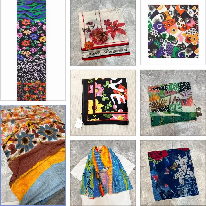 Foreign trade original single Spanish new trend print fashion everything beautiful long shawl scarf