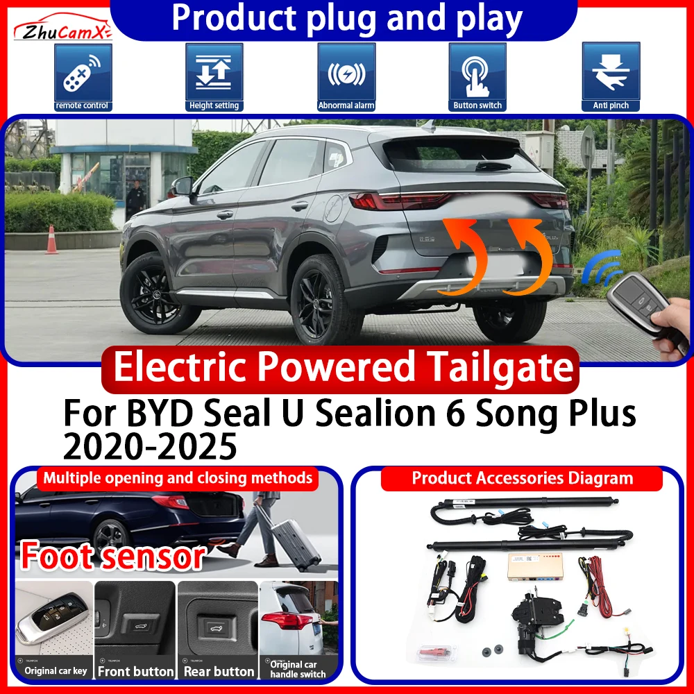 Electric OEM Powered Tailgate for BYD Seal U Sealion 6 Song Plus 2020-2025 Anti Pinch Smart Intelligent Control Gate Lift Kit